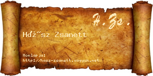 Hász Zsanett névjegykártya